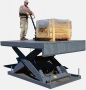 Table élévatrice de quai Plateau en tôle lisse