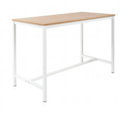 Table haute de bureau polyvalente - Plateau mélaminé - 120 x 80 cm à 160 x 80 cm - Piètement 40 x 40 mm
