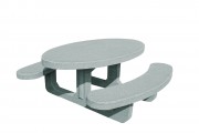 Table pique-nique en béton à poser au sol - 6 à 8 places - Dim. L200 x l186 x H77 cm