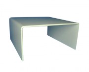 Table plexiglas blanc