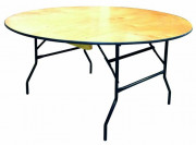 Table pliante en bois ronde