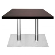 Table rectangulaire en bois mélaminé acajou