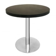 Table ronde bois mélaminé Wengé Hauteur 72cm