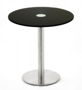 Table ronde en verre trempé