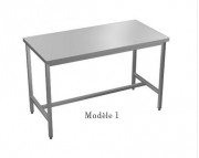 Table sur mesure centrale en inox