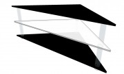 Table Tv d'angle en plexiglas