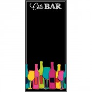 Tableau ardoise côté bar - Dim. 40x100 cm
