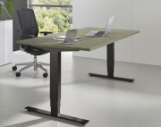 Table assis debout à plateau rectangulaire
