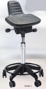 Tabouret assis debout avec support lombaire - Hauteur de 60 à 80 cm