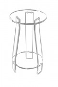Tabouret bureau en plexiglas transparent