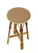 Tabouret de bar en Rilsan et Rotin 