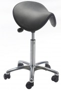 Tabouret ergonomique à roulettes avec siège selle
