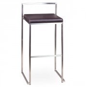 Tabouret haut assise en simili cuir 