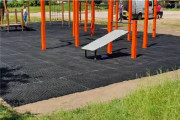 Tapis caoutchouc antidérapant aire de jeux 100 x 150 cm - Ep. 22 mm