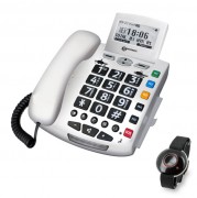Téléphone multifonctions avec télécommande appel d'urgence 