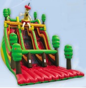 Toboggan gonflable jeu de groupe 