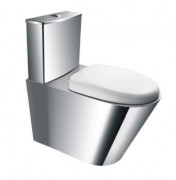 Toilette avec double réservoir de décharge