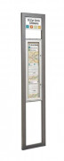 Totem arrêt de bus carré - longueur 440 mm - simple ou double-face