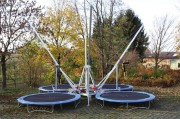 Trampoline pour extérieur sur remorque 