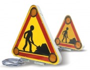 Triangle signalisation travaux à LED