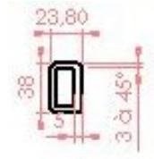Tube rectangulaire en résine 6 ml