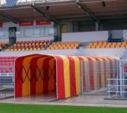 Tunnel d'acces au terrain pliable
