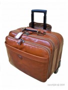 Valise de cabine cuir avec trolley