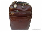 Valise de cabine en cuir de vachette