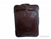 Valise en cuir de vachette avec trolley