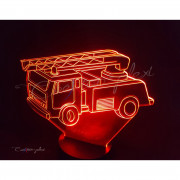 Veilleuse à LED avec motif 'Camion pompier'