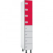 Casier vestiaire en compact stratifié - 8 casiers par colonne - H. 1950 mm - P. 500 mm