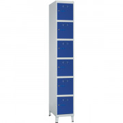 Casier vestiaire métallique monobloc 6 portes