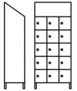 Vestiaire multicases 15 portes inox