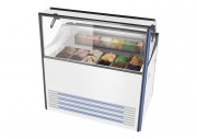 Vitrine à crème glacée avec bacs en inox 