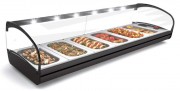 Vitrine à tapas bain marie GN 1/3 en inox 