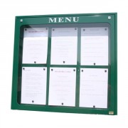 Vitrine d'affichage menu pour extérieur