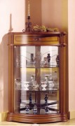 Vitrine d'exposition angle en bois largeur 70 cm