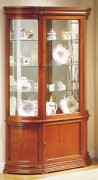 Vitrine d'exposition avec armoire en bois