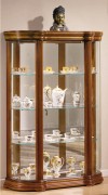 Vitrine d'exposition classique en bois chène