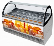 Vitrine d'exposition sorbet