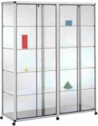 Vitrine double pour commerce Alluminium 