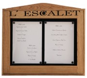 Vitrine murale pour menu restaurant