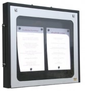 Vitrine porte menu murale aluminium