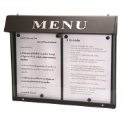 Vitrine porte menu murale d'extérieur