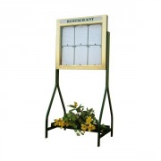 Vitrine porte menu sur pied double face