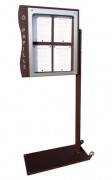 Vitrine porte menu sur pied pour extérieur
