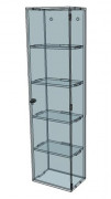 Vitrine pour collections en plexiglas  - 4 tablettes - hauteur: 104 cm