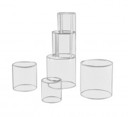 Vitrine tube en plexiglas