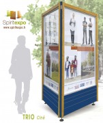 Vitrines affichage sur pieds pour affichage extérieur 