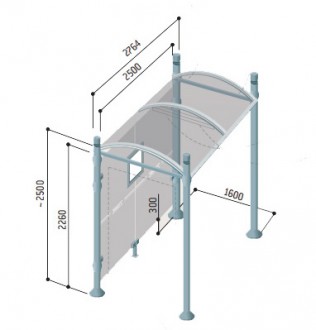 Abri bus poteaux ronds avec vitrine d'informations - Devis sur Techni-Contact.com - 3